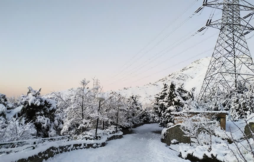 پارک جمشیدیه در زمستان